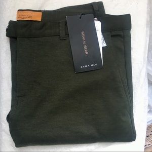 ZARA MAN manly hunter dark green lady killer pants